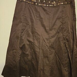 ANN TAYLOR BROWN SKIRT SIZE 6 EX cond